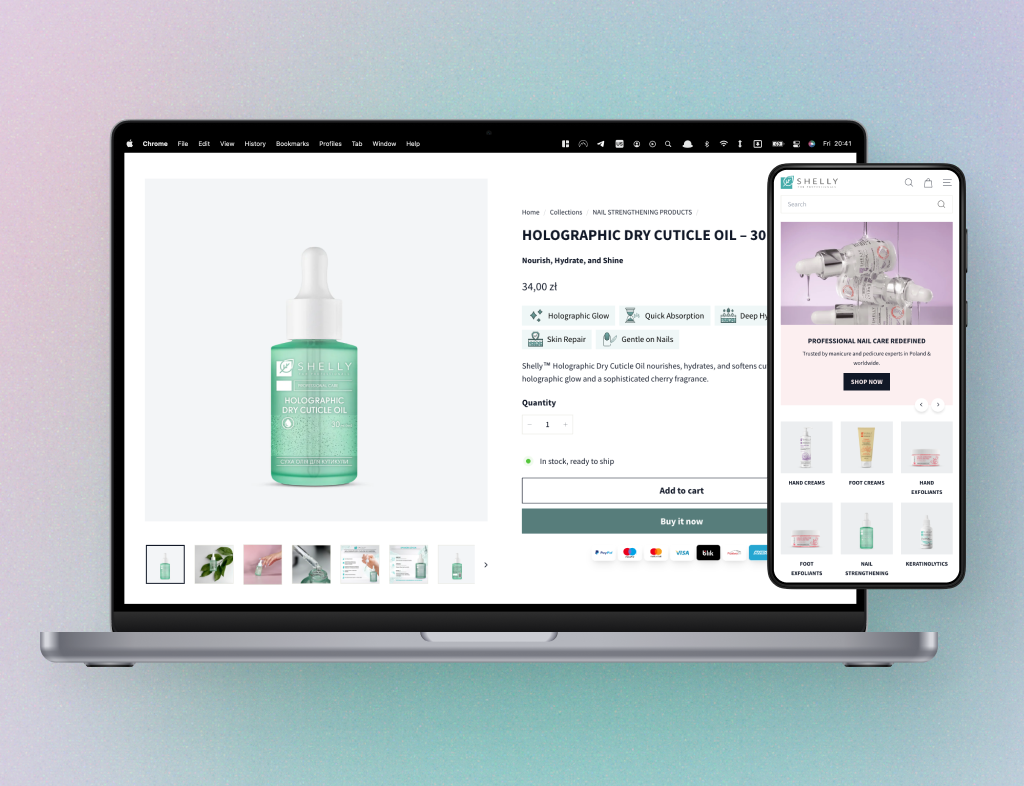 Shelly Shopify store